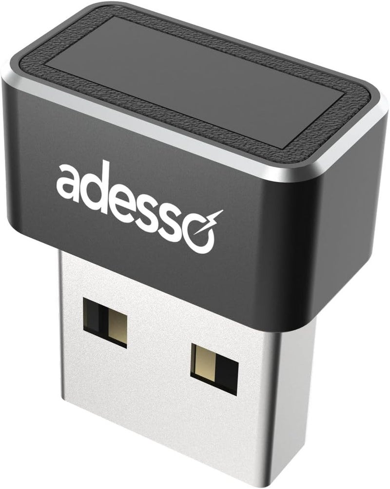 Adesso USB Fingerprint Reader Windows Hello Compatible Built-in Biometric Security AES256 Encryption Made in Taiwan TAA Compliant AFP-100-TAA - Image 1